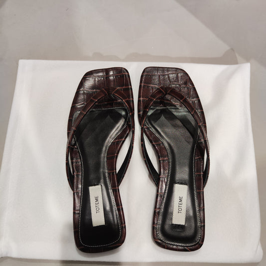 [636]GM  Square-toe stiletto thong sandals for women, outdoor wear, strap beach high-heeled slippers, French style sandals
