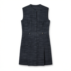 [012]G   OhmyShop "Oxford Diary" Faux Denim Tweed High-Intelligence Girl Collar Dress