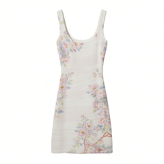 [694]G   Redmole [Fragrant Jade Bone] Imported Ilwoo Yarn | Original Gongbi Peony Print | Dress