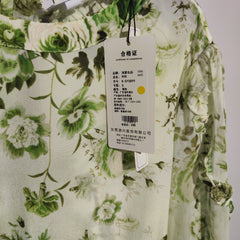 [386] [Carnival Price] Women's Floral Silk Shirt 2025 Spring New Ruffle Trim French Chic Elegant Top Premium Mulberry Silk Blouse