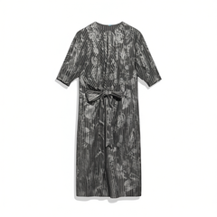 [237]G    Ruyi Lianyun [Yilan] Summer Tie-Waist Printed Knot Dress for Women, New Chinese Style National Trend Retro Long Dress