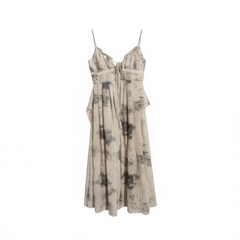 [792]N Chen Jianan NNS [Ruhua Jiangnan] New Chinese Style Elegant Ink Tie-Dye Print Halter Dress