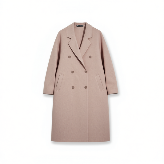 [253]G   Ququ Ouyang Wool Double-faced Noodle Coat Women's Winter New Arrival Short-medium Length Thickened Woolen Coat for Petite Women