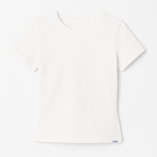 [338]GS Women's Black American Tomboy Style Short Sleeve T-Shirt Summer 2025 Slimming Small Puff Sleeves Short-Length Top
