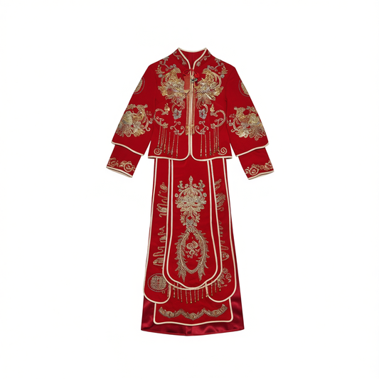 [692]GM     Chinese Xiuhe Wedding Costume, High-end Bridal Dress for Wedding & Toast, Traditional Outfit for Wedding Banquet, Suitable for Petite Figures 1