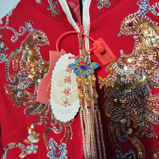 [692]GM     Chinese Xiuhe Wedding Costume, High-end Bridal Dress for Wedding & Toast, Traditional Outfit for Wedding Banquet, Suitable for Petite Figures 1