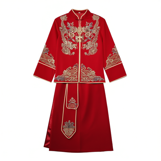 [948]GM     Chinese Xiuhe Wedding Costume, High-end Bridal Dress for Wedding & Toast, Traditional Outfit for Wedding Banquet, Suitable for Petite Figures 2