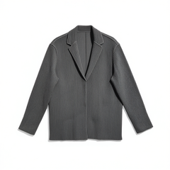 [181]N Echo丨"Capsule" Folded Wool Blend Pleated Issey Miyake-inspired Suit Jacket for Men, Light and Loose for Spring and Summer, Fashionable
