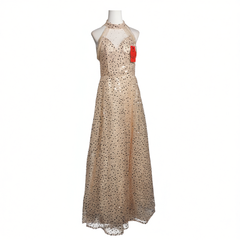 [776]NN High-end golden evening gown for women
