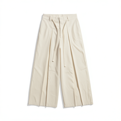 [331]GG    Casual Tencel Linen Herringbone Lightweight Wide-Leg Pants for Women