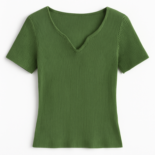 [356]MS Large Size Square Neck Inner Sweater Short Sleeves Women's 2025 New Collection Designer Style V-Neck T-Shirt Ice Silk Top Plus Size Summer