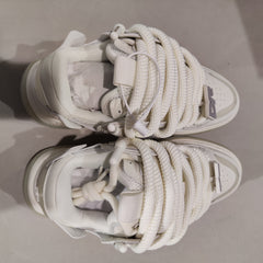 [599]G   [Carnival Price] [Same Style as Bai Lu and Zhao Lusi] Daisy Farrow Rocket 001 Bread Loafers Unisex Versatile White Sneakers
