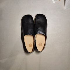 [762]NM Men's strap shoes, webbed-toe style, flat round-toe