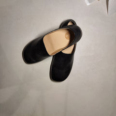 [762]NM Men's strap shoes, webbed-toe style, flat round-toe