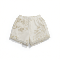 [506]G   [Carnival Price] New Chinese-style Floral Print Fashion Two-piece Set for Women - 2025 Summer Collection, Slimming and Relaxed Fit with Epoch Buttons, Includes Shirt and Shorts