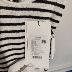 [731] [Carnival Price] Women's Summer New Cross Strap Cotton-Linen Stripe Knit Dress EBD2DRST18