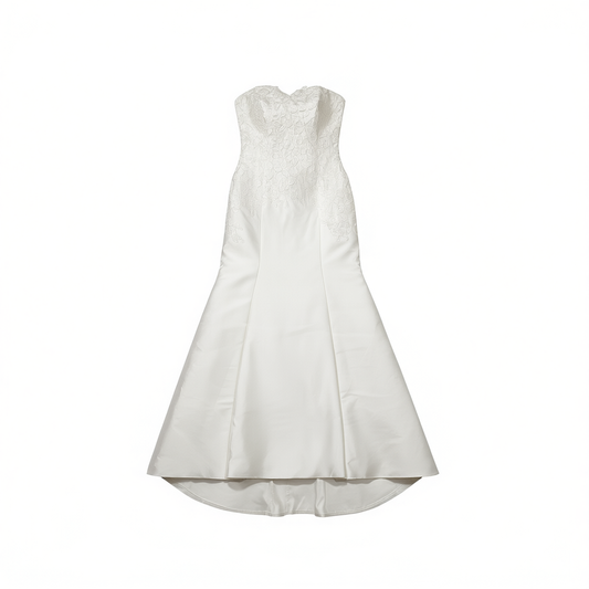 [790]GM   French-style main wedding dress  simple one-shoulder satin slim-fit mermaid wedding dress removable train for going out