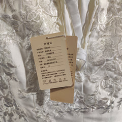[790]G   French-style main wedding dress  simple one-shoulder satin slim-fit mermaid wedding dress removable train for going out
