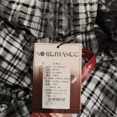 [335]GM   Fashionable Street Plaid Deconstructed Cinched Reversible Leather Long Sleeve Hoodie Jacket