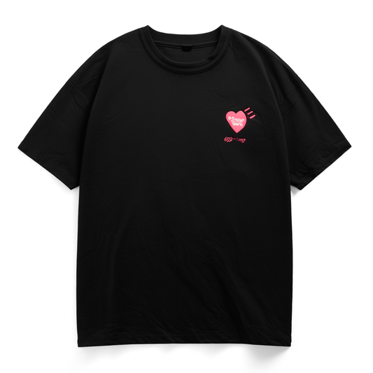 [152]GG    Back Heart Letter  Unisex Short Sleeve T-shirt