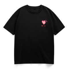 [152]G   HUMAN MADE Girls Don't Cry Collaborative Back Heart Letter Logo Unisex Short Sleeve T-shirt