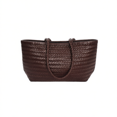 [879]NM  genuine leather handwoven tote bag, hand-carried or shoulder-carry, suitable for vacations and travel in spring and summer