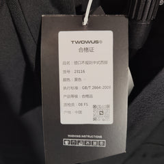 [147]MM   Black Irregular Collar Chinese Style Suit Stand-Collar Zhongshan Jacket Men's Loose Casual Outerwear