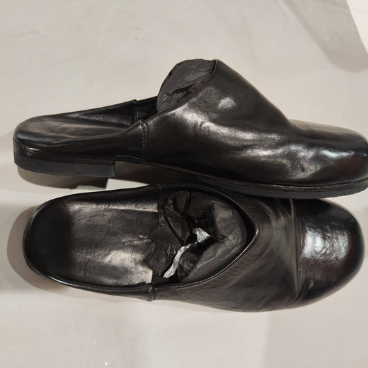 [948]NM  First-layer horse leather, washed and distressed, round-toe casual versatile slip-on outdoor sandals, Japanese-style vintage leather shoes