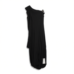 [492]N SUK Greek Odes! Classic romantic temperament asymmetrical design long flowy dress for women summer