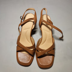 [203]N Uncle Wu's Red Cloud One-Strap Elegant Thick Heel Sandals for Summer Platform High Heels