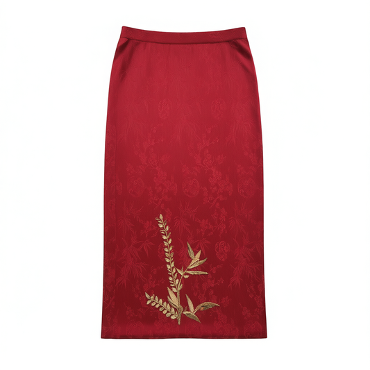 [819]NM  New Chinese Style Bridal Toast Dress Red Qipao Set Small Stature Formal Wear