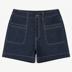 [381]MS Women's Plus Size Curvy Short Stature Spring and Summer 2025 Loose Wide Leg Denim Shorts Elastic Waist Harem Pants