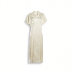 [723]GM   New Chinese Style Dress, Attached Sleeve, Elegant National Retro Improved Qipao