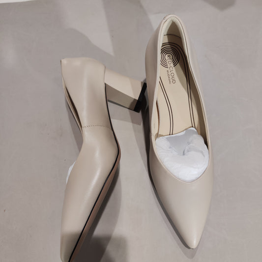 [743]NM  pointed toe black high heel pumps for women, elegant chunky heels, large sizes