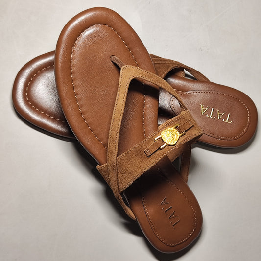 [056]NM  Women's Retro Flat Thong Sandals - Old Money Style for Outdoor Wear