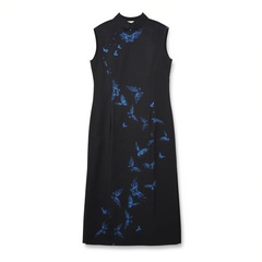 [202]G    [Discount Price] Yun Geger [Zhou Zhou Ru Yuan] Long Sleeveless Qipao Republican Retro Casual Wearable New Chinese Style