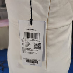 [998]G    Vero Moda Dress  Cotton Blend Waist-Cinching Slim Fit Pleated Minimalist Dress 325361012