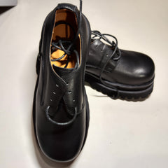 [880]GMMM    handmade dark color increasing heel 6cm Derby shoes casual leather shoes men and women thick bottom lightweight head layer cowhide large head shoes