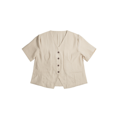 [273]GM   a Tencel linen blend blouse