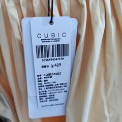 [948]G    CUBIC Spring Market Fluffy 3D Minimalist Fine Plaid Full Cotton A-Line Raglan Skirt