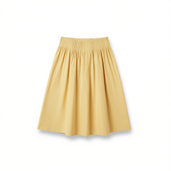 [948]G    CUBIC Spring Market Fluffy 3D Minimalist Fine Plaid Full Cotton A-Line Raglan Skirt