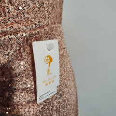 [587]N Silver Evening Gown for Banquets, Elegant Birthday Parties, Light Luxury, Niche Design, One-Shoulder, Fashionable Sequins