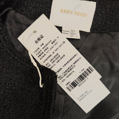 [128]G     Basic House Women's Short Tweed Jacket in Chic Tweed Style Chiffon-like