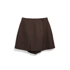 [833]N Blacknini "Chocolate" French-imported natural linen, Italian-dyed, moisture-wicking and breathable shorts