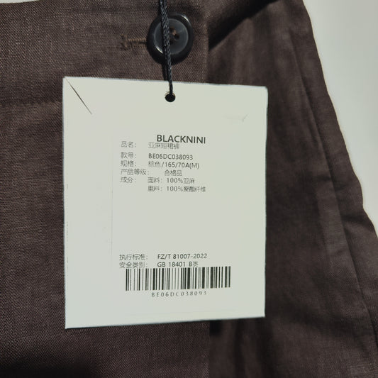 [833]N Blacknini "Chocolate" French-imported natural linen, Italian-dyed, moisture-wicking and breathable shorts