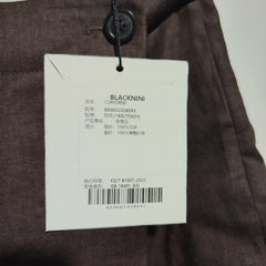 [833]N Blacknini "Chocolate" French-imported natural linen, Italian-dyed, moisture-wicking and breathable shorts