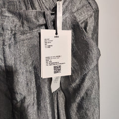 [600] CHALAMON Women's High-Waisted Loose Wide-Leg Pants in Acetate with 3D Pleated Textured Design, Casual Long Trousers