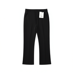 [175]N Old Yang's Private Wardrobe / LL Bare-Sensation Yoga Pants - Black Draping Elastic High-Waisted Slimming Black Straight-Leg Casual Pants