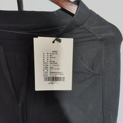 [175]N Old Yang's Private Wardrobe / LL Bare-Sensation Yoga Pants - Black Draping Elastic High-Waisted Slimming Black Straight-Leg Casual Pants