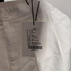[943]N Old Yang's Private Collection/CBD White Linen Pants (with lining) Tencel linen high-waisted straight loose long pants